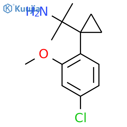 2-1-(4-chloro-2-methoxyphenyl)cyclopropylpropan-2-amine structure