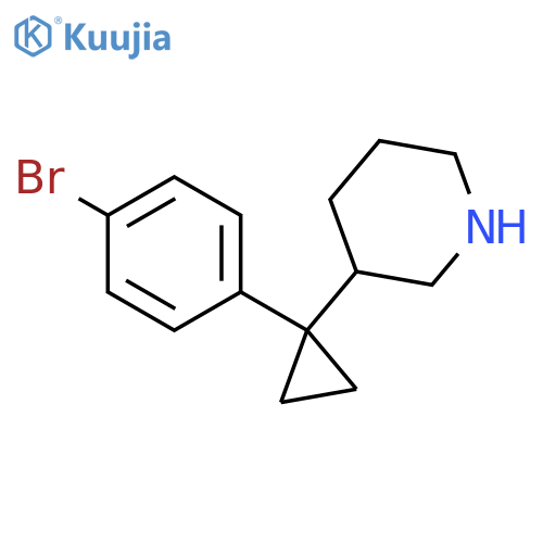 3-1-(4-bromophenyl)cyclopropylpiperidine structure