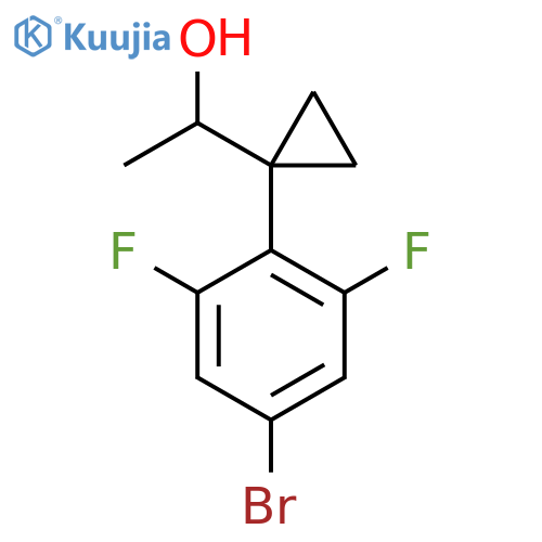 1-1-(4-bromo-2,6-difluorophenyl)cyclopropylethan-1-ol structure