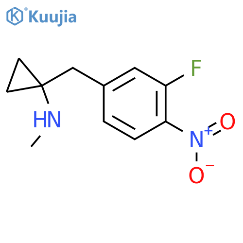 1-(3-fluoro-4-nitrophenyl)methyl-N-methylcyclopropan-1-amine structure