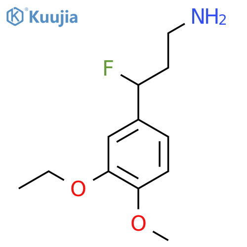 3-(3-ethoxy-4-methoxyphenyl)-3-fluoropropan-1-amine structure