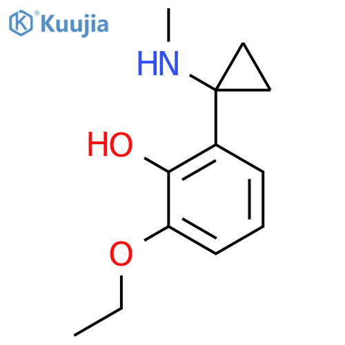 2-ethoxy-6-1-(methylamino)cyclopropylphenol structure