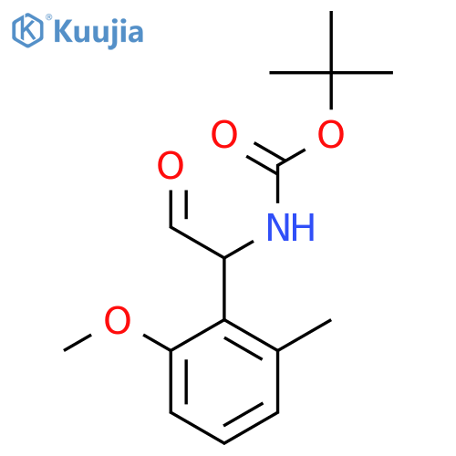 tert-butyl N-1-(2-methoxy-6-methylphenyl)-2-oxoethylcarbamate structure
