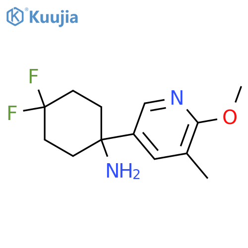 4,4-difluoro-1-(6-methoxy-5-methylpyridin-3-yl)cyclohexan-1-amine structure