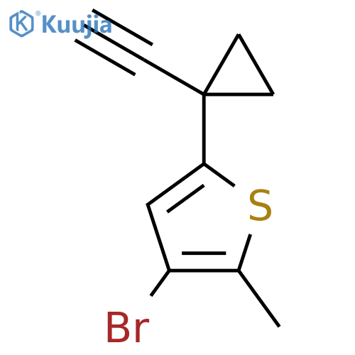 3-bromo-5-(1-ethynylcyclopropyl)-2-methylthiophene structure