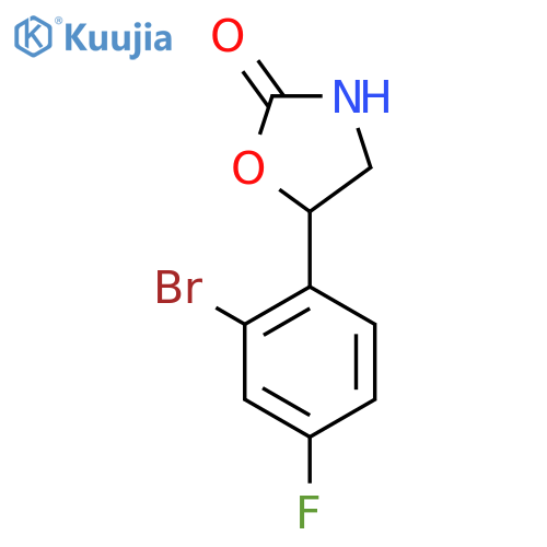 5-(2-bromo-4-fluorophenyl)-1,3-oxazolidin-2-one structure