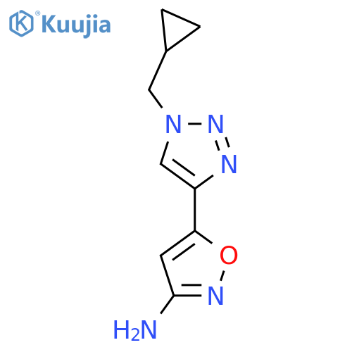 5-1-(cyclopropylmethyl)-1H-1,2,3-triazol-4-yl-1,2-oxazol-3-amine structure