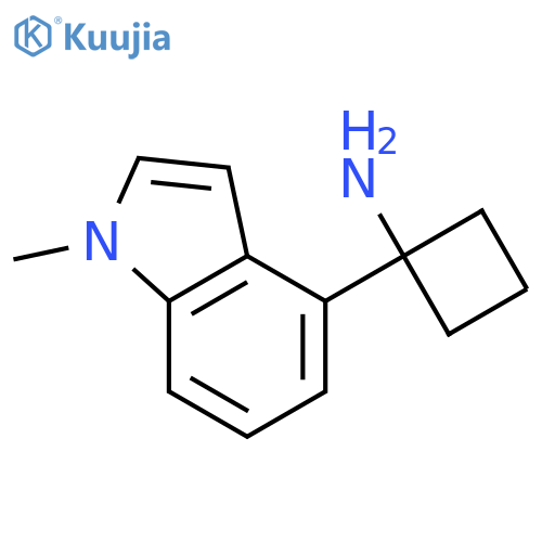1-(1-methyl-1H-indol-4-yl)cyclobutan-1-amine structure