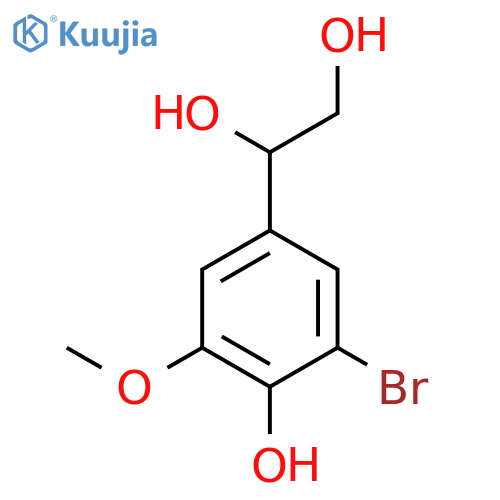 1-(3-bromo-4-hydroxy-5-methoxyphenyl)ethane-1,2-diol structure
