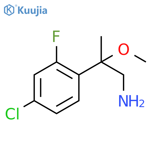 2-(4-chloro-2-fluorophenyl)-2-methoxypropan-1-amine structure