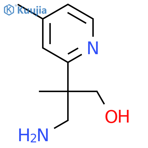 3-amino-2-methyl-2-(4-methylpyridin-2-yl)propan-1-ol structure
