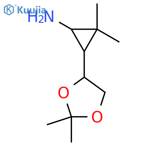 3-(2,2-dimethyl-1,3-dioxolan-4-yl)-2,2-dimethylcyclopropan-1-amine structure