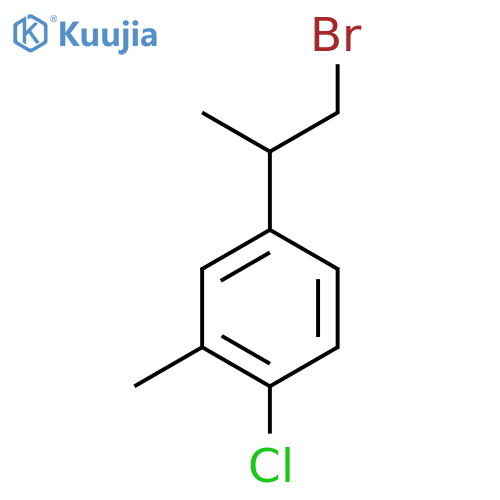 4-(1-bromopropan-2-yl)-1-chloro-2-methylbenzene structure