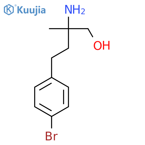 2-amino-4-(4-bromophenyl)-2-methylbutan-1-ol structure