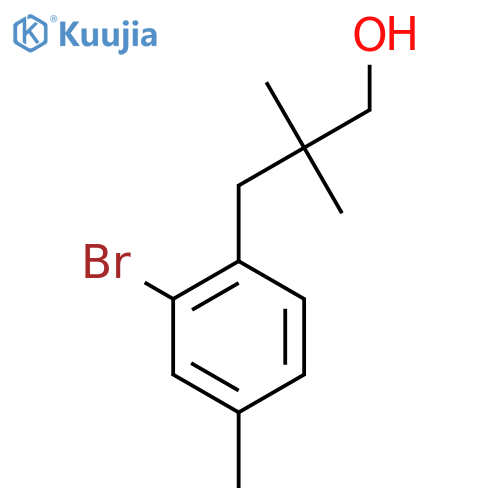 3-(2-bromo-4-methylphenyl)-2,2-dimethylpropan-1-ol structure