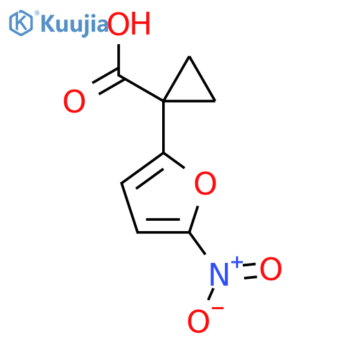 1-(5-Nitrofuran-2-yl)cyclopropane-1-carboxylic acid structure