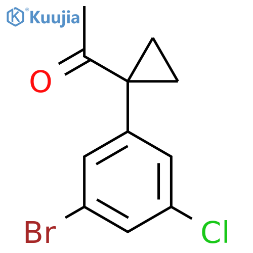 1-1-(3-bromo-5-chlorophenyl)cyclopropylethan-1-one structure