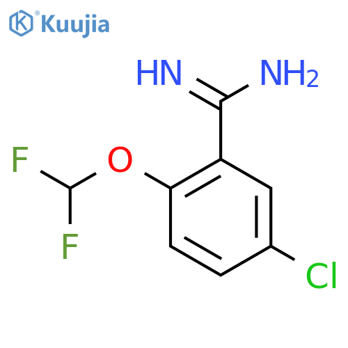 5-chloro-2-(difluoromethoxy)benzene-1-carboximidamide structure