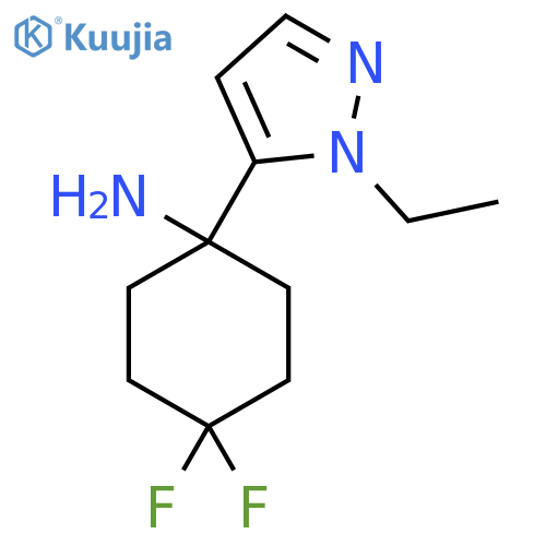 1-(1-ethyl-1H-pyrazol-5-yl)-4,4-difluorocyclohexan-1-amine structure
