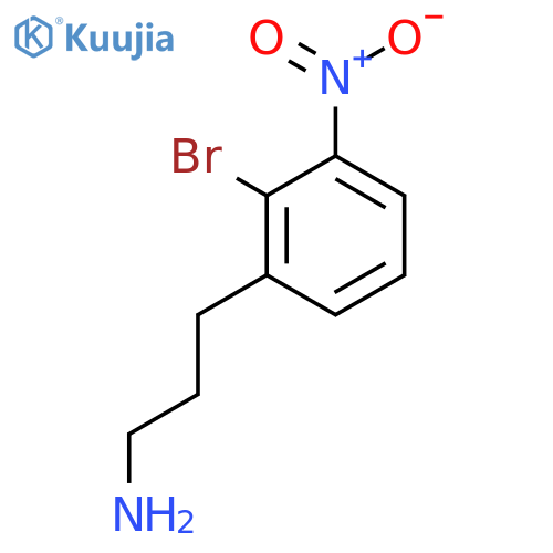 3-(2-bromo-3-nitrophenyl)propan-1-amine structure