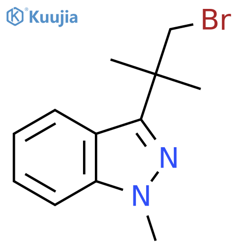 3-(1-bromo-2-methylpropan-2-yl)-1-methyl-1H-indazole structure