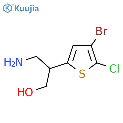 3-amino-2-(4-bromo-5-chlorothiophen-2-yl)propan-1-ol structure