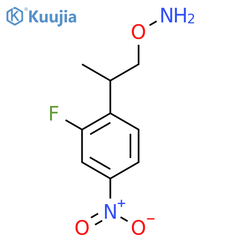 O-2-(2-fluoro-4-nitrophenyl)propylhydroxylamine structure