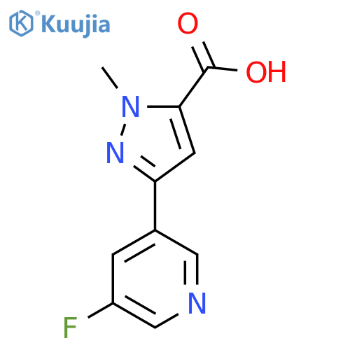 3-(5-fluoropyridin-3-yl)-1-methyl-1H-pyrazole-5-carboxylic acid structure