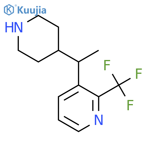 3-1-(piperidin-4-yl)ethyl-2-(trifluoromethyl)pyridine structure