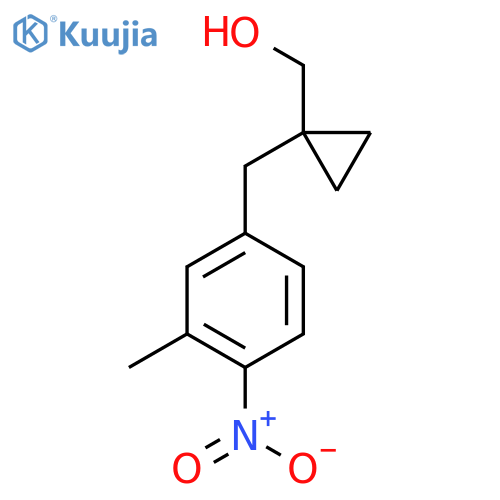 {1-(3-methyl-4-nitrophenyl)methylcyclopropyl}methanol structure