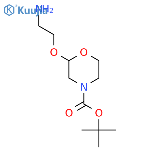 tert-butyl 2-(2-aminoethoxy)morpholine-4-carboxylate structure