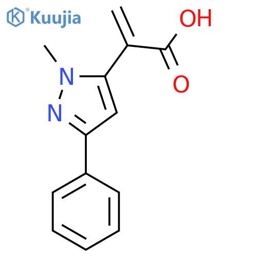 2-(1-methyl-3-phenyl-1H-pyrazol-5-yl)prop-2-enoic acid structure