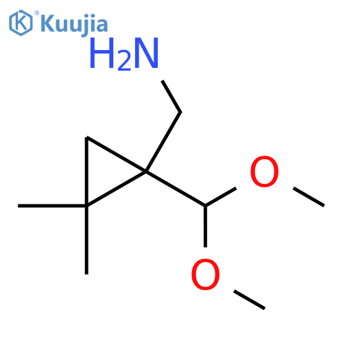 1-(dimethoxymethyl)-2,2-dimethylcyclopropylmethanamine structure