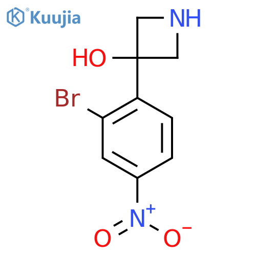 3-(2-bromo-4-nitrophenyl)azetidin-3-ol structure