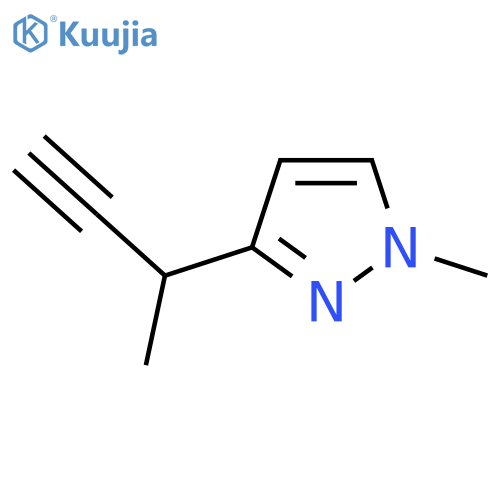 3-(but-3-yn-2-yl)-1-methyl-1H-pyrazole structure