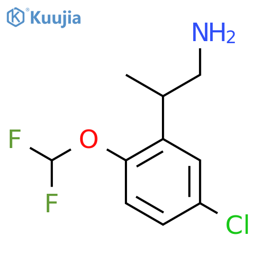 2-5-chloro-2-(difluoromethoxy)phenylpropan-1-amine structure