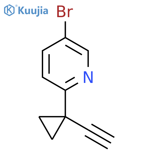 5-bromo-2-(1-ethynylcyclopropyl)pyridine structure