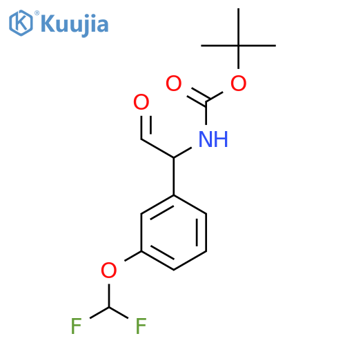 tert-butyl N-{1-3-(difluoromethoxy)phenyl-2-oxoethyl}carbamate structure