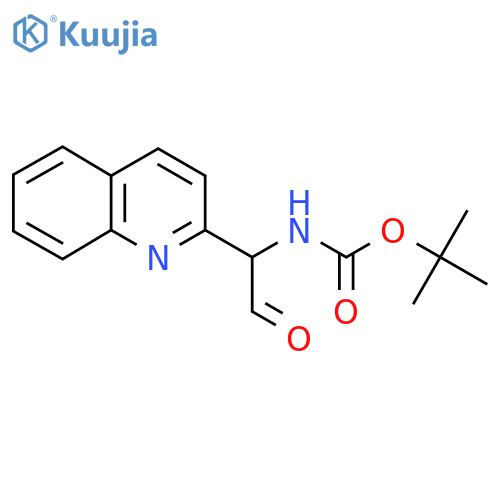 tert-butyl N-2-oxo-1-(quinolin-2-yl)ethylcarbamate structure