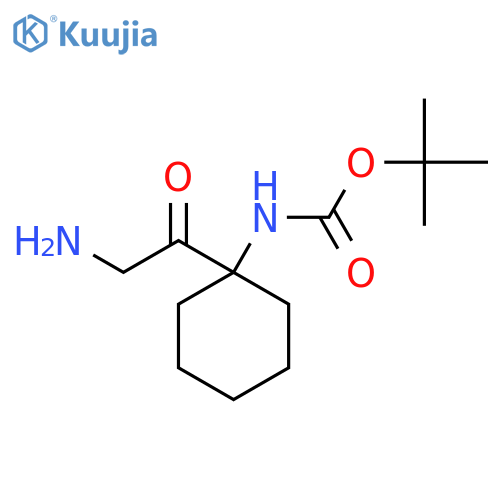 tert-butyl N-1-(2-aminoacetyl)cyclohexylcarbamate structure