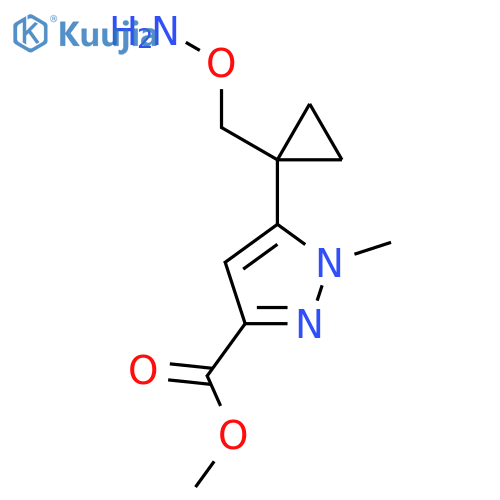 methyl 5-{1-(aminooxy)methylcyclopropyl}-1-methyl-1H-pyrazole-3-carboxylate structure