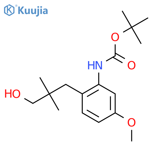 tert-butyl N-2-(3-hydroxy-2,2-dimethylpropyl)-5-methoxyphenylcarbamate structure