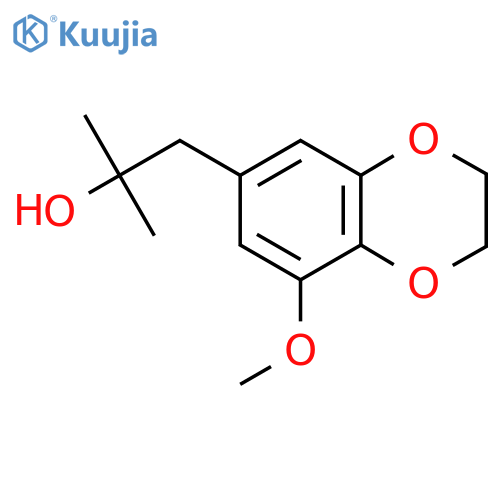 1-(8-methoxy-2,3-dihydro-1,4-benzodioxin-6-yl)-2-methylpropan-2-ol structure