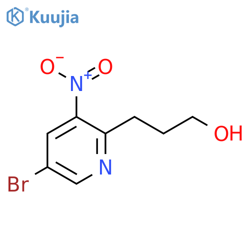 3-(5-bromo-3-nitropyridin-2-yl)propan-1-ol structure