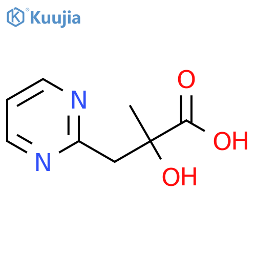 2-hydroxy-2-methyl-3-(pyrimidin-2-yl)propanoic acid structure