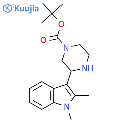 tert-butyl 3-(1,2-dimethyl-1H-indol-3-yl)piperazine-1-carboxylate structure