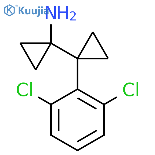 1-1-(2,6-dichlorophenyl)cyclopropylcyclopropan-1-amine structure