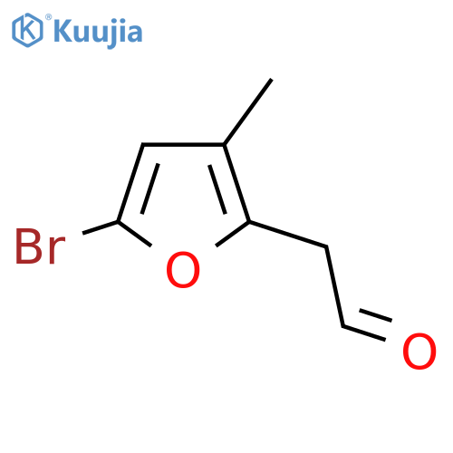 2-(5-bromo-3-methylfuran-2-yl)acetaldehyde structure