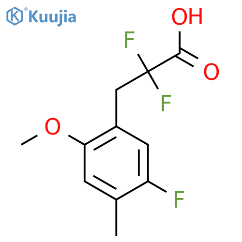 2,2-difluoro-3-(5-fluoro-2-methoxy-4-methylphenyl)propanoic acid structure