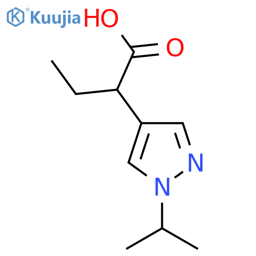 2-1-(propan-2-yl)-1H-pyrazol-4-ylbutanoic acid structure